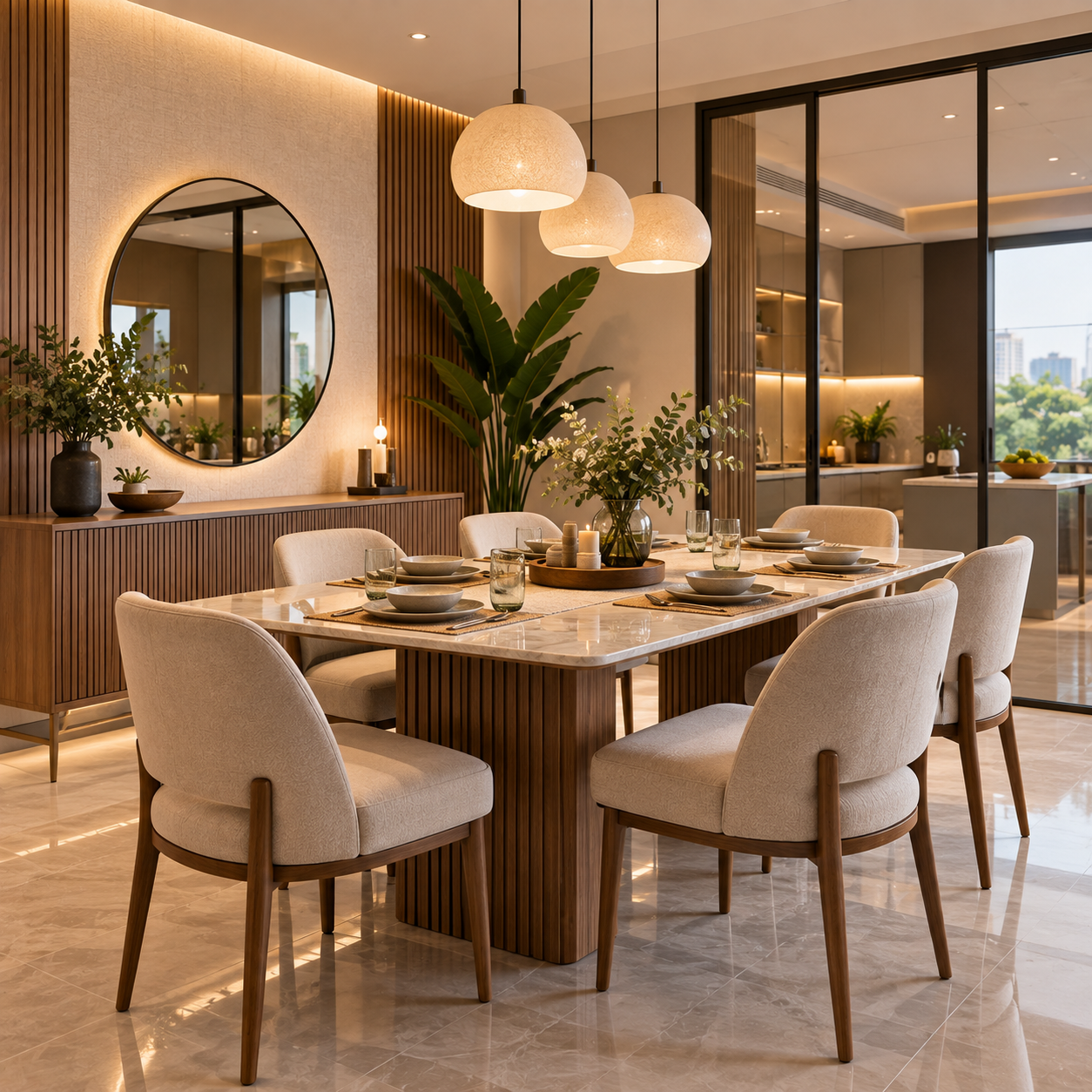 Elegant dining room interior design