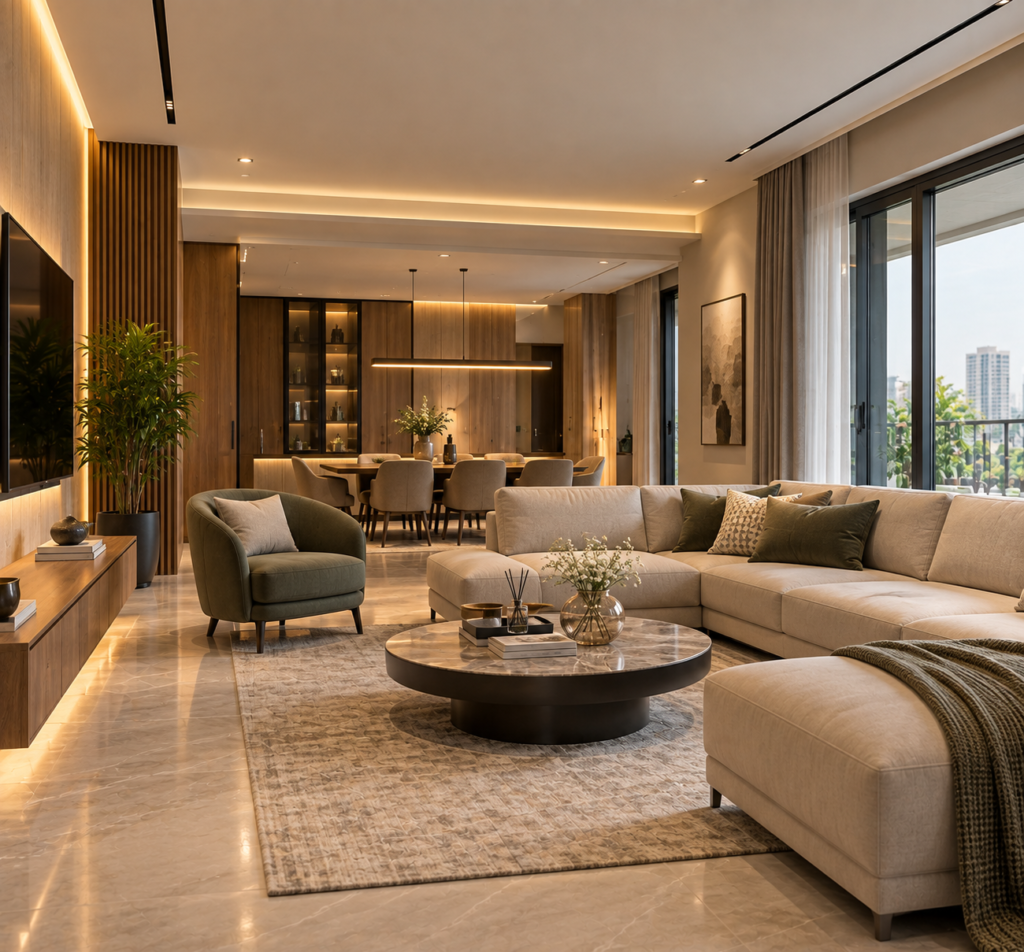 Modern interior renovation design in Delhi NCR